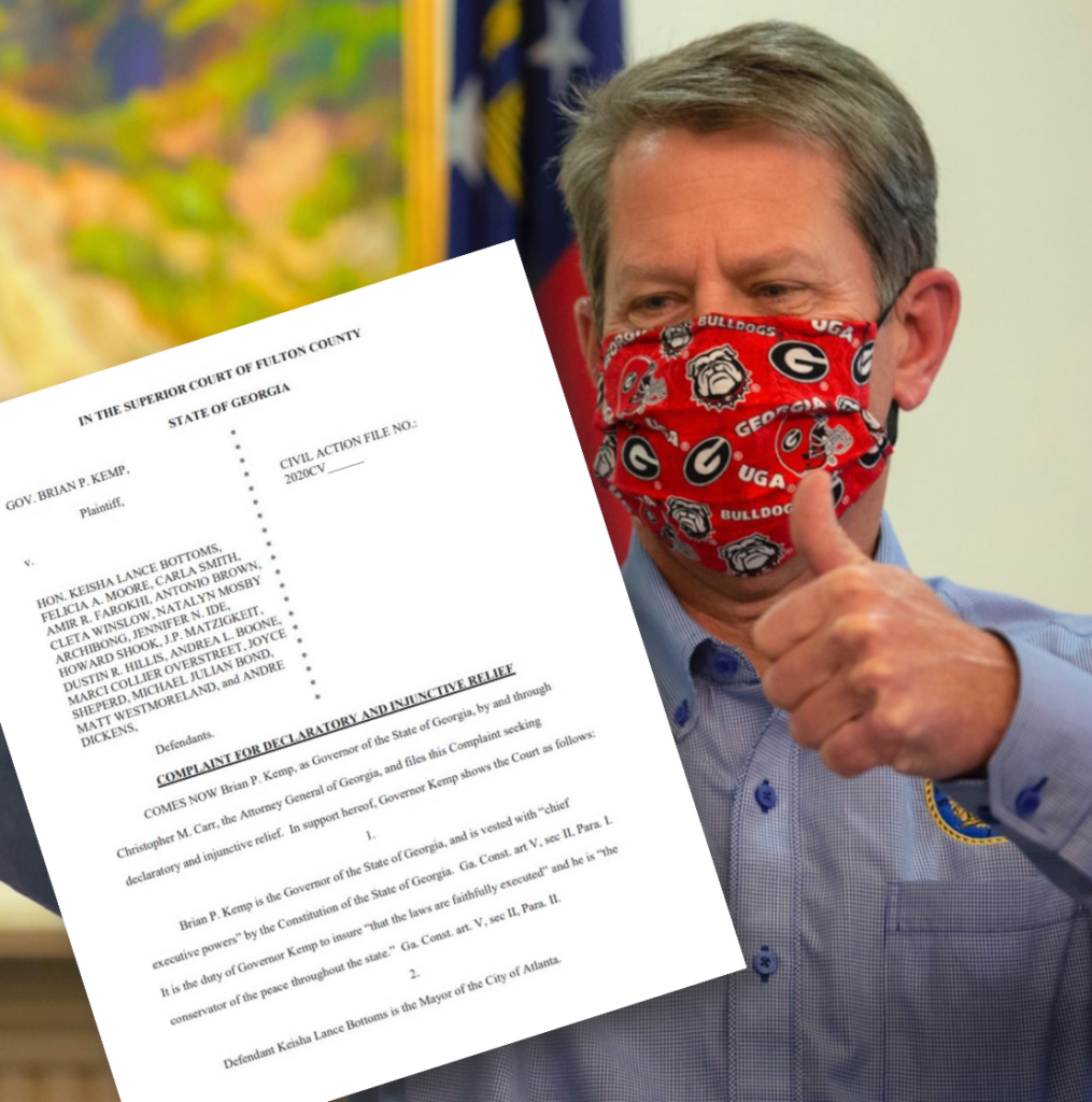 Kemp sues Mayor Bottoms Over Mask Mandate