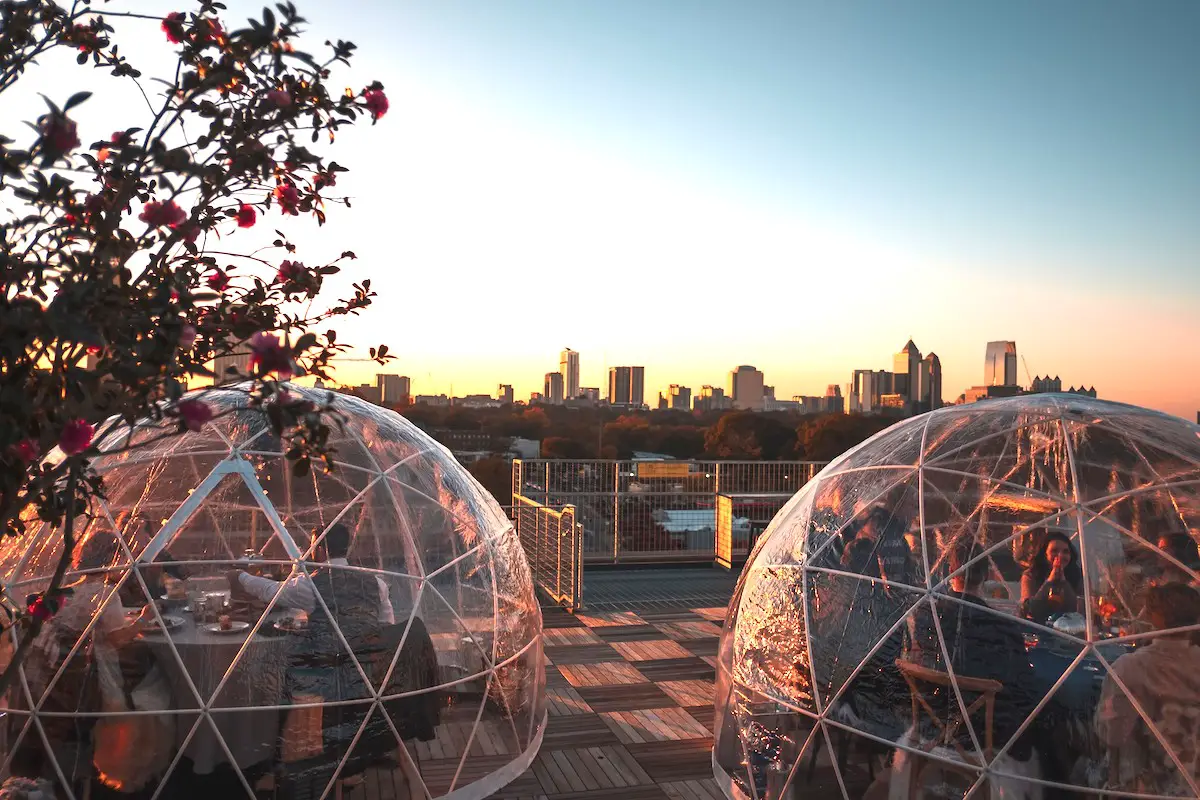 Igloos Return To The Roof At Ponce City Market For 'Socially Distant