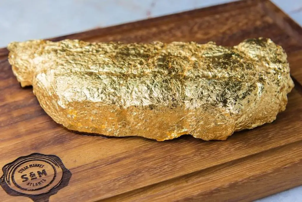 Gold Leaf-Encrusted Steaks - It's What's For Dinner in Midtown When Steak Market Opens