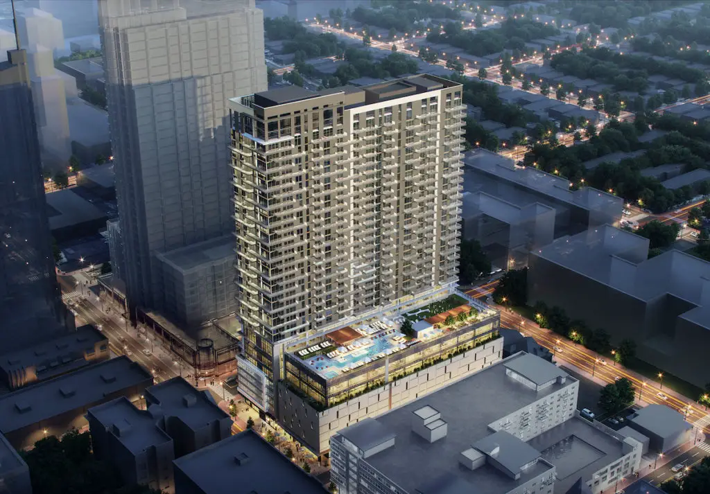 PMG, Greybrook Acquire 811 Peachtree St. NE for $20.3M to Develop Society Atlanta - Rendering 1