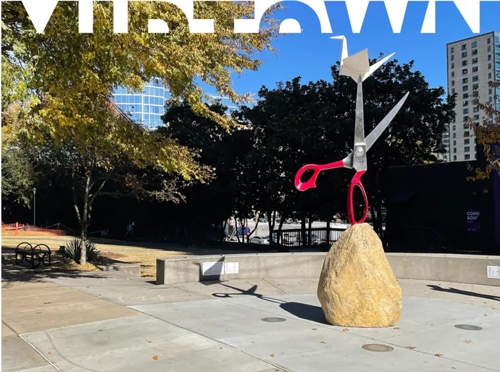 Newest Sculpture in Midtown Reminiscent of the Rock-Paper-Scissors Game