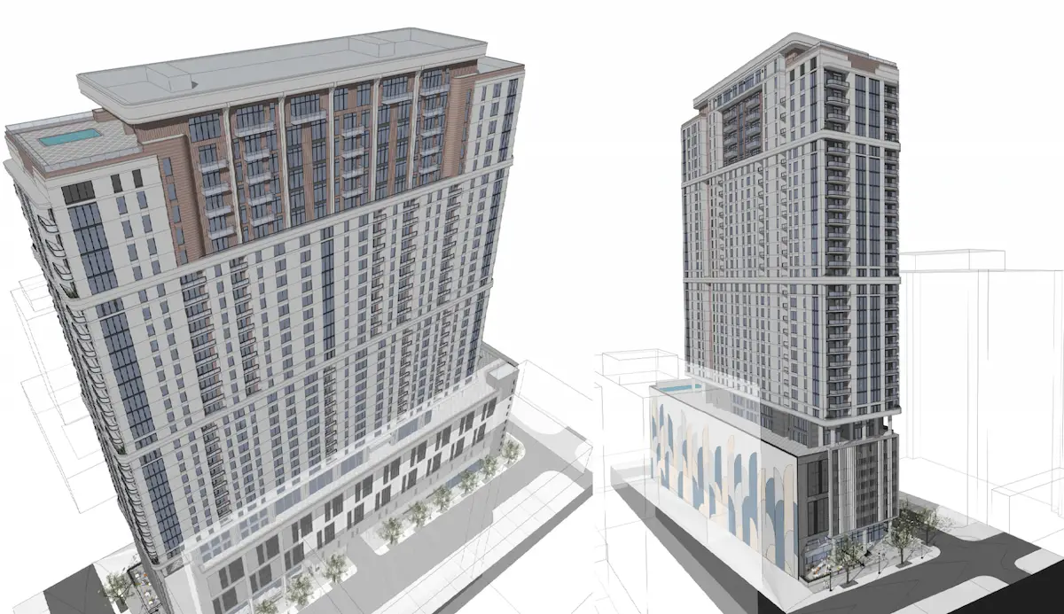 Midtown DRC Provides Support for Planned 37-Story Peachtree Tower Near Fox Theatre - Rendering 1