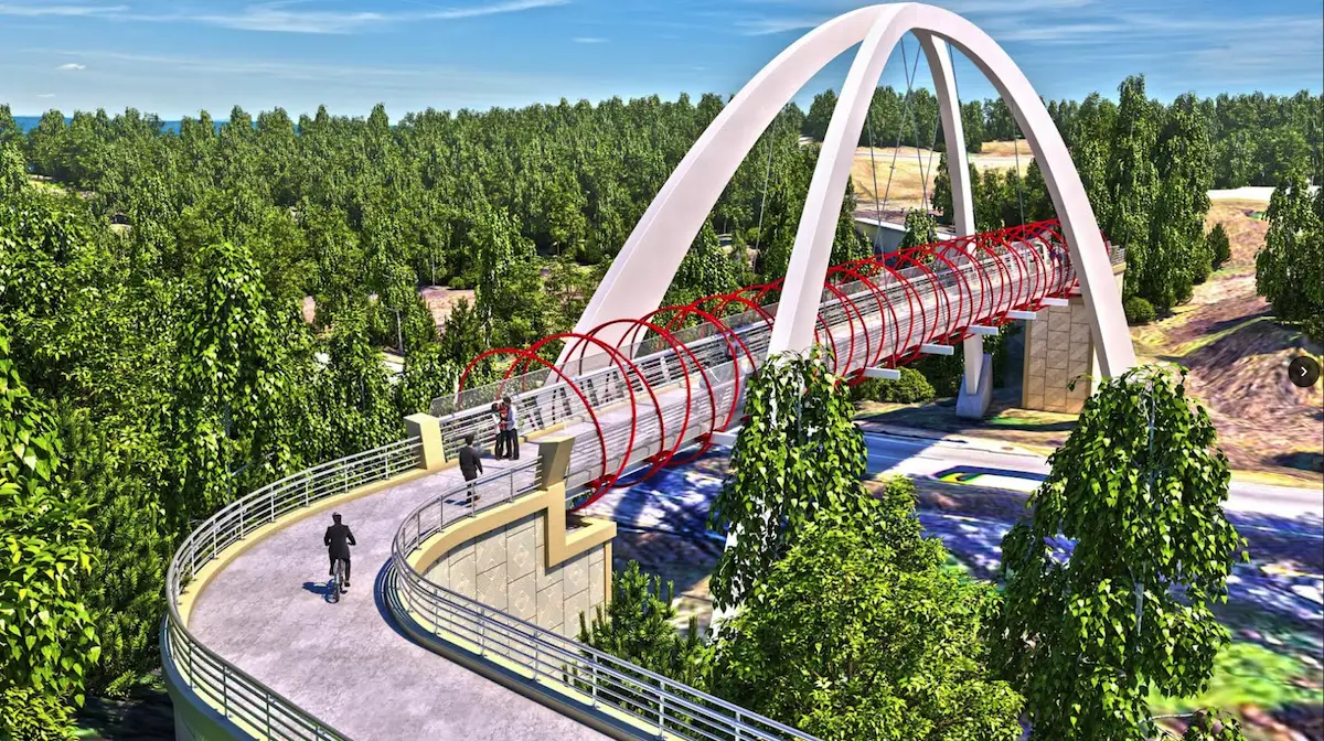 The City of College Park Breaks Ground on Pedestrian Bridge and Trail - Rendering 1