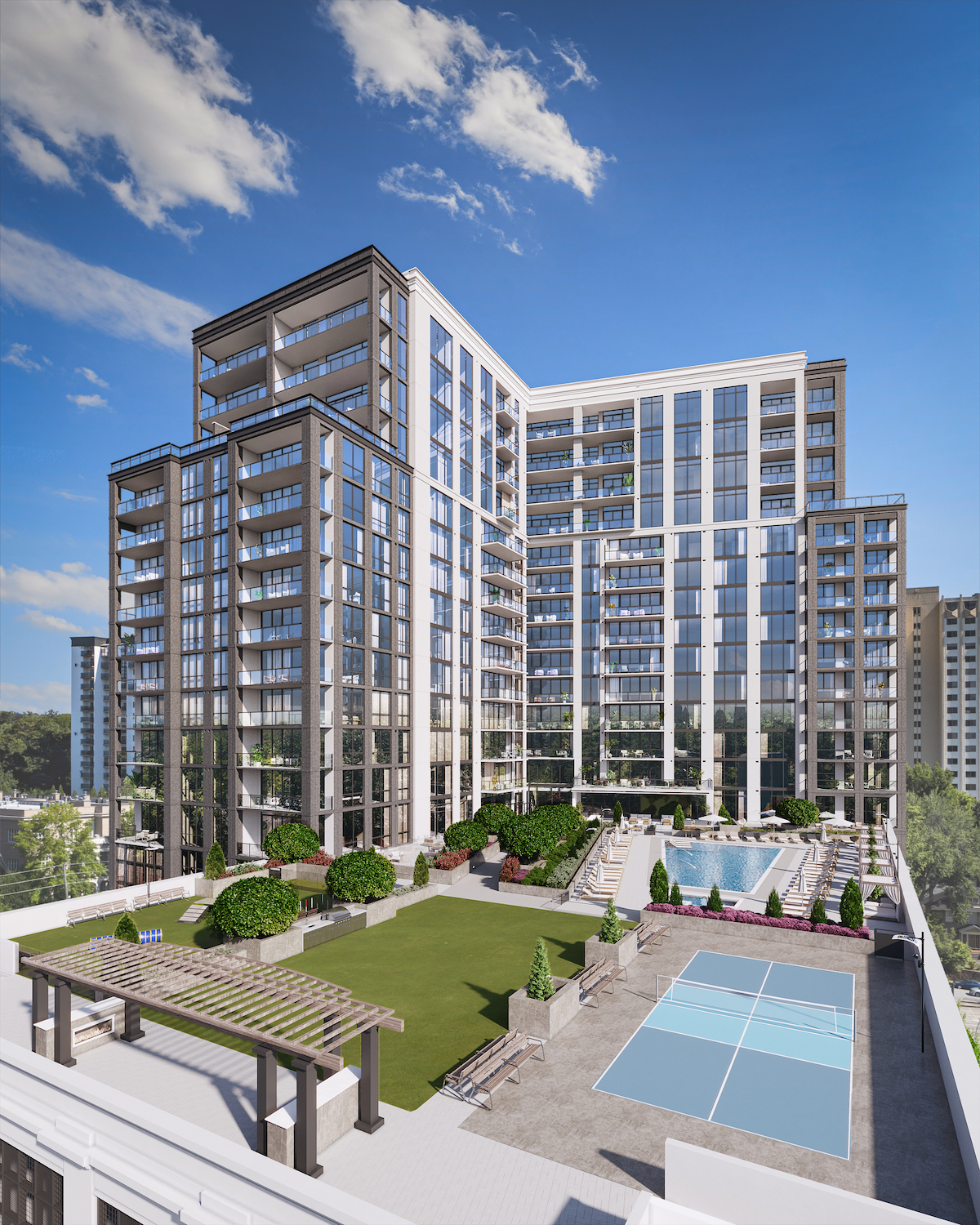 Ground Breaks on The Dillon Buckhead, an 18-Story Condo Tower - Rendering 1